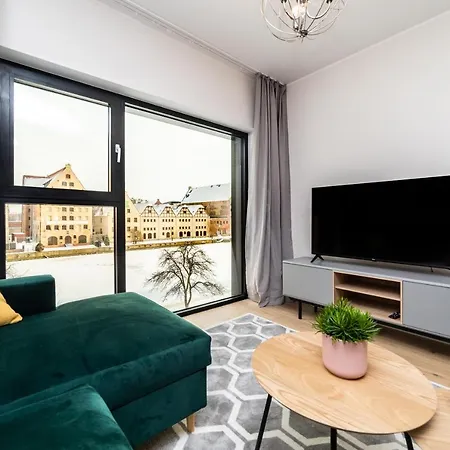 Pobookowane River View Apartments Gdaňsk Exteriér fotografie