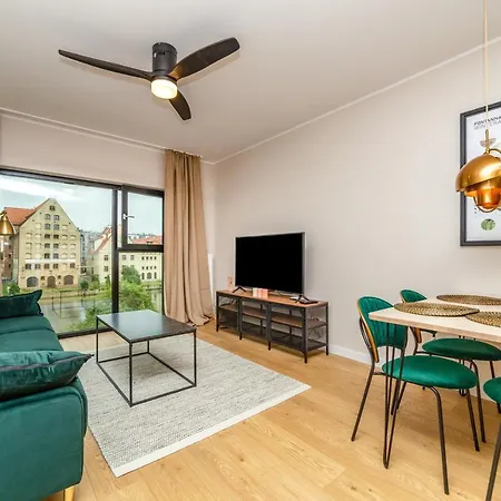 Pobookowane River View Apartments Gdaňsk Exteriér fotografie