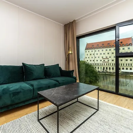Pobookowane River View Apartments Gdaňsk Exteriér fotografie